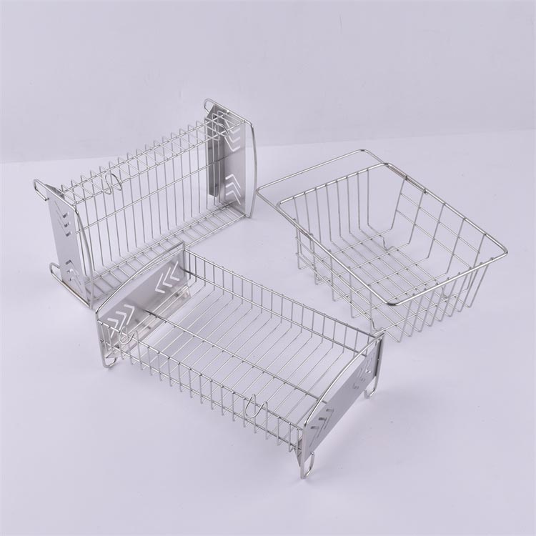 304不銹鋼餐具瀝淋水收納架 餐具消毒籃_http://www.400800cn.cn_不銹鋼編織網類_第1張